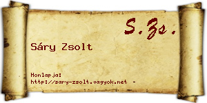 Sáry Zsolt névjegykártya